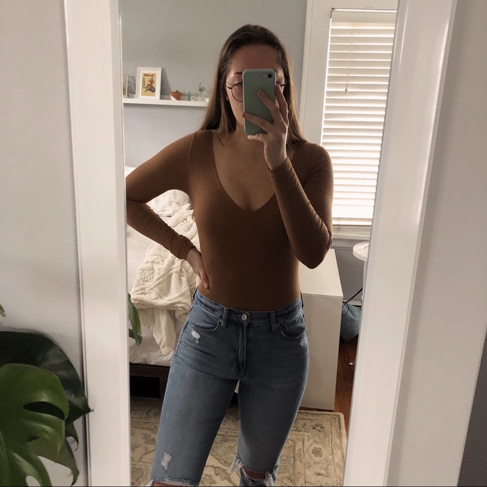 F21 Ribbed Bodysuit